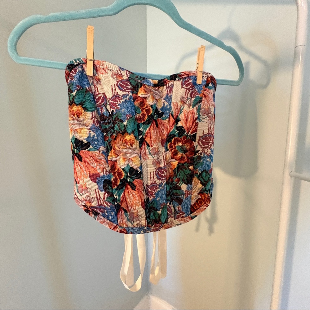 American Threads Floral Tapestry Corset - Multicolor